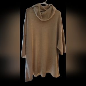Lane Bryant tan cowl neck sweater